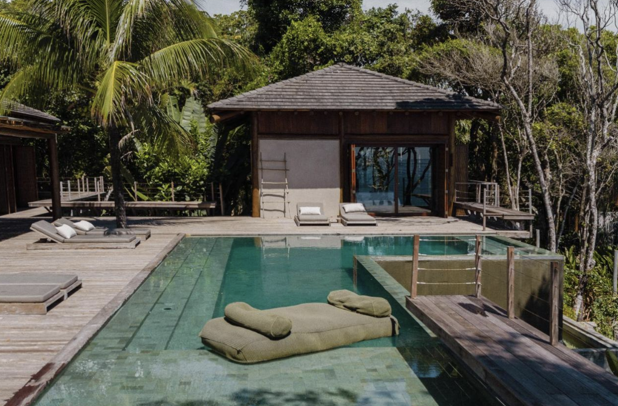 Vista da piscina da Villa Toucan, Itacare - Melhores Pousadas Brasil