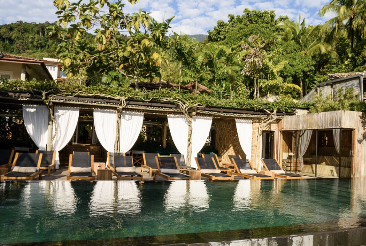 Vista da piscina da TW Guaimbê Exclusive Suítes - Melhores Pousada Brasil
