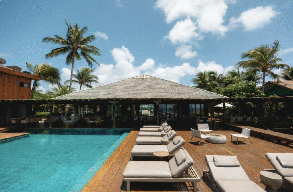 Vista da piscina na Pousada Maravilha - Melhores Pousadas Brasil