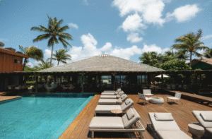 Vista da piscina na Pousada Maravilha - Melhores Pousadas Brasil